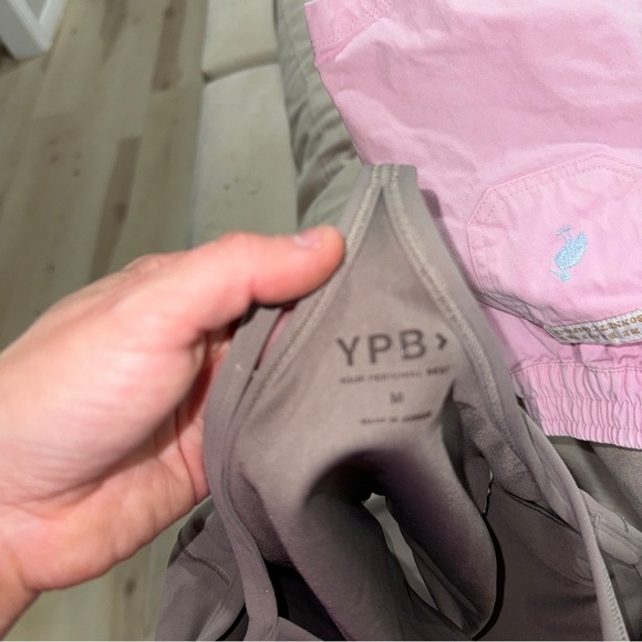 Abercrombie YPB sports bra tank top long line racerback padded taupe seamless - Picture 6 of 8